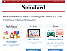 Tablet Screenshot of adbooker.harwichandmanningtreestandard.co.uk